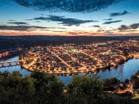 Cahors, vue depuis le Mont Saint-Cyr